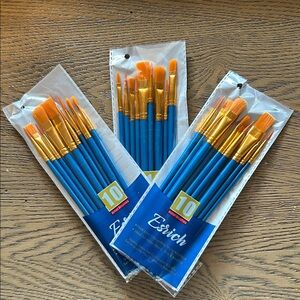 ESRICH Watercolor Three 10 Piece Paint Brush Sets